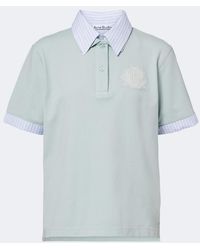Acne Studios - Layered Cotton-Blend Pique Polo Shirt - Lyst
