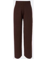 Sportmax - Ribbed-Knit Wool And Cashmere Wide-Leg Pants - Lyst