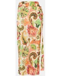 Etro - Floral Cotton And Silk Beach Cover-Up - Lyst