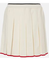 Thom Browne - Minifalda En Mezcla De Lana Plisada - Lyst