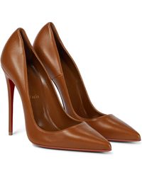Christian Louboutin So Kate 120 Leather Pumps - Brown