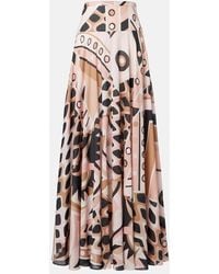 PUCCI - Vivara Cotton Muslin Maxi Skirt - Lyst