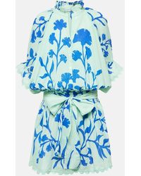 Juliet Dunn - Floral Cotton Shirt Dress - Lyst