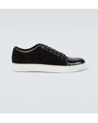 Lanvin - Dbb1 Suede And Patent Leather Sneakers - Lyst