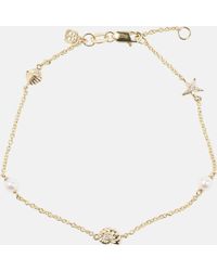 Sydney Evan - Shells 14kt Gold Chain Bracelet With Diamonds And Freshwater Pearls - Lyst