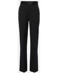 Victoria Beckham - High-rise Wool-blend Straight Pants - Lyst