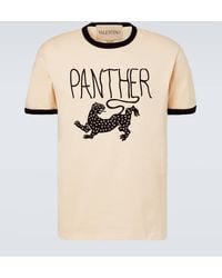 Valentino - Bedrucktes T-Shirt Aus Baumwoll-Jersey - Lyst