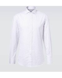 Brunello Cucinelli - Hemd Aus Baumwollpopeline - Lyst