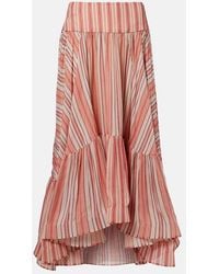 Zimmermann - Rebellion Striped Midi Skirt - Lyst