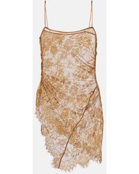 JACQUES WEI - Silk-Trimmed Lace Top - Lyst