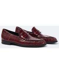 Magnanni - Eel Leather Penny Loafers - Lyst