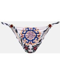 Bananhot - Pracy Embellished Printed Bikini Bottoms - Lyst