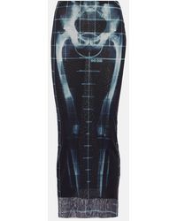 Jean Paul Gaultier - Squeletor Semi-Sheer Mesh Maxi Skirt - Lyst