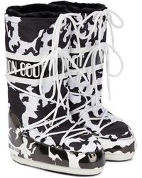 Moon Boot Classic Printed Snow Boots - Black