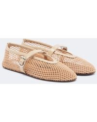 Alaïa - Fishnet Mary Jane Flats - Lyst