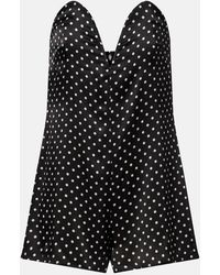Jean Paul Gaultier - Polka-Dot Silk Romper - Lyst