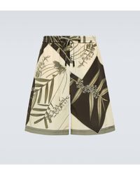 Loewe - Paula's Ibiza Printed Cotton And Silk Shorts - Lyst