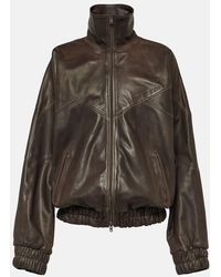 Acne Studios - Letty Leather Bomber Jacket - Lyst