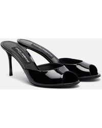 Dolce & Gabbana - Keira Patent Leather Mules - Lyst