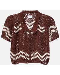 Anna Kosturova - Crochet Cropped Cotton Top - Lyst