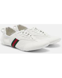 Gucci - Flex Suede-Trimmed Leather Sneakers - Lyst