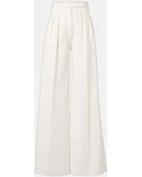 Max Mara - Weite High-Rise-Hose Chenzia Aus Baumwolle - Lyst