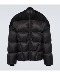 Rick Owens - Shearling-panelled Quilted Shell Jacket - Lyst