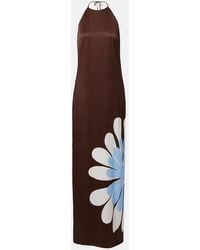 Cala De La Cruz - Agnes Floral Halterneck Maxi Dress - Lyst