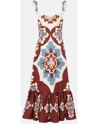 La DoubleJ - Gingerbread Cotton-Blend Midi Dress - Lyst