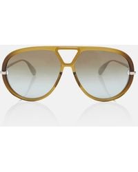 Bottega Veneta - Drop Aviator Sunglasses - Lyst