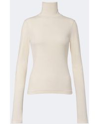 The Row - Camron Cotton Jersey Turtleneck Top - Lyst