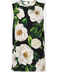 Dolce & Gabbana - Floral Print Sleeveless Top - Lyst
