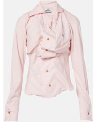 Vivienne Westwood - Orb Gathered Asymmetric Cotton Shirt - Lyst