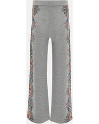 Etro Pantaloni a gamba larga e vita alta - Grigio