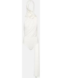 Magda Butrym - Floral-Applique Hooded Bodysuit - Lyst