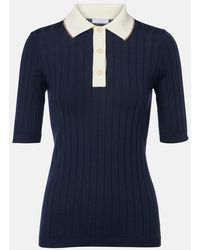 Brunello Cucinelli - Embellished Wool And Cashmere Polo Sweater - Lyst