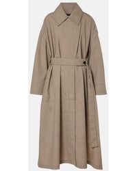 Co. - Checked Wool-Blend Trench At - Lyst