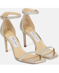 Jimmy Choo - Verzierte Sandalen Alva 85 - Lyst