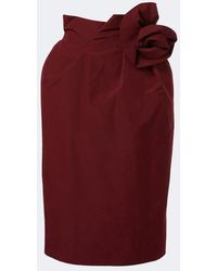 Magda Butrym - Floral-Applique Cotton And Silk Midi Skirt - Lyst
