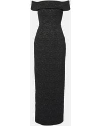 Emilia Wickstead - Off-Shoulder-Robe Sima Aus Cloque - Lyst
