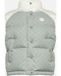 Gucci - GG Cotton-blend Canvas Puffer Vest - Lyst