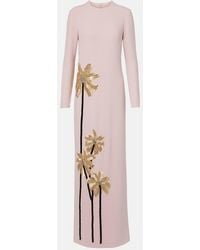Costarellos - Nevina Crystal-Embellished Crepe Gown - Lyst