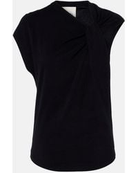 Isabel Marant - Nayda Gathered Cotton Jersey T-Shirt - Lyst