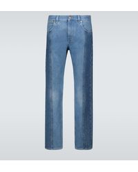 Herren Bekleidung Jeans Enge Jeans Versace Denim Halbhohe Slim-Fit-Jeans in Blau für Herren 