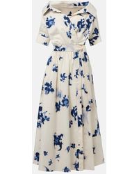 Altuzarra - Midikleid Lydia Aus Einem Baumwollgemisch - Lyst