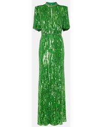 Jenny Packham - Viola Sequined Cutout Gown - Lyst