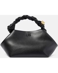 Ganni - Bou Small Leather Tote Bag - Lyst