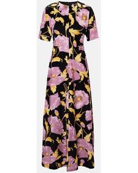 La DoubleJ - Robe Longue Angelica A Fleurs - Lyst