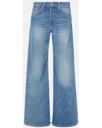 RE/DONE - Cotton Stretch Mid-Rise Wide-Leg Jeans - Lyst
