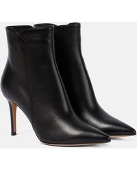 Gianvito Rossi - Levy 85 Leather Ankle Boots - Lyst